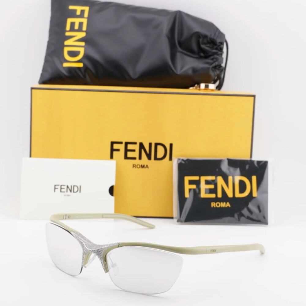 NEW Fendi FE40176U Crystal Mask Sunglasses Green $1210